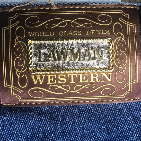 Vintage Lawman Slim Fit Button Western Mom Jeans - Picture 5 of 7
